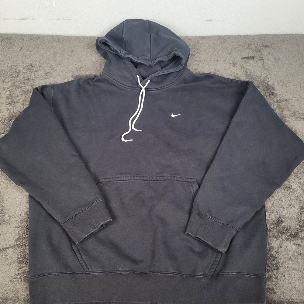 Nike Solo Swoosh Heavyweight Hoodie Men's XL Black #CV0552-010